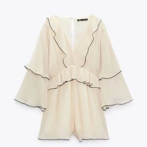 Zara Ruffled Short Jumpsuit